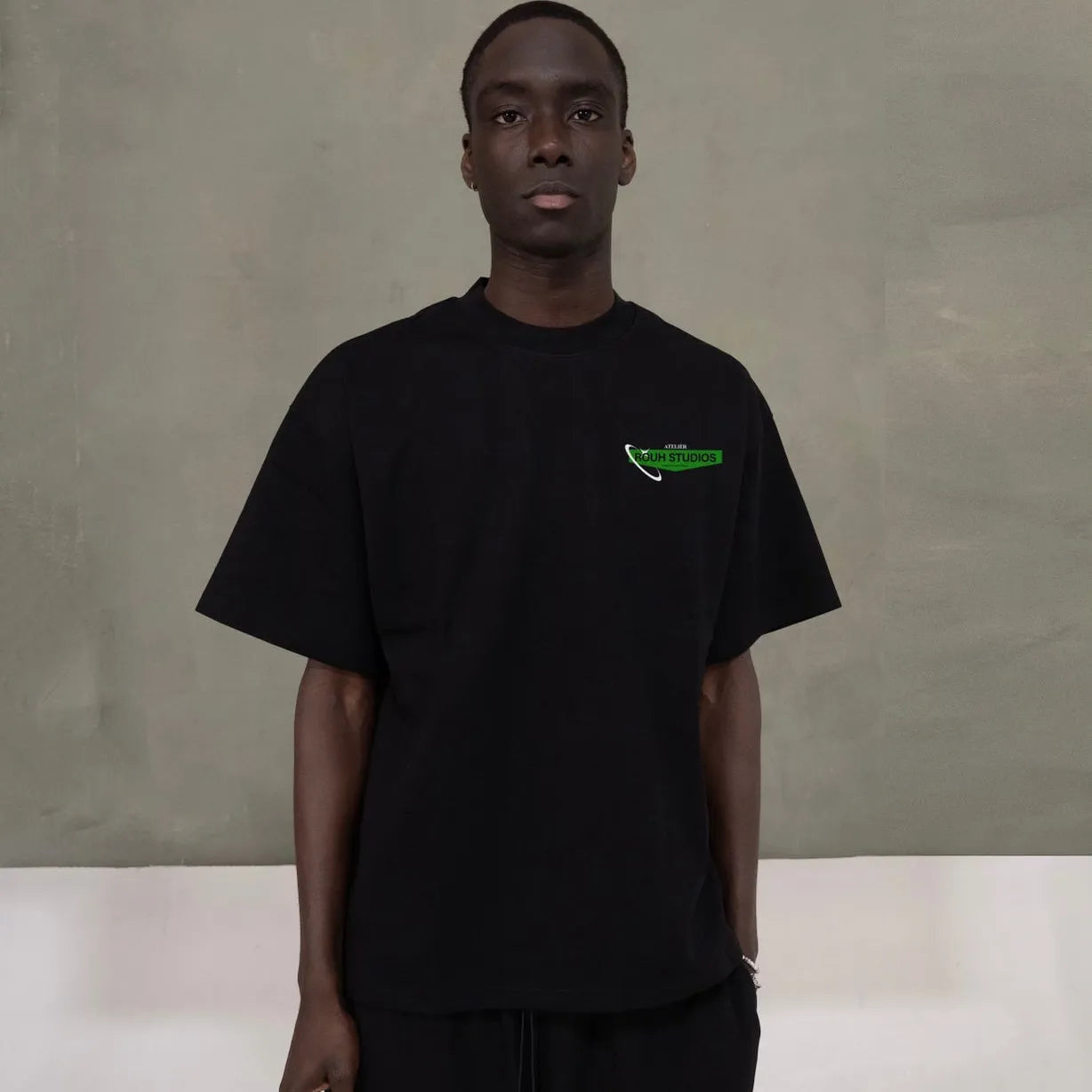 Black and Green Logo T-shirt