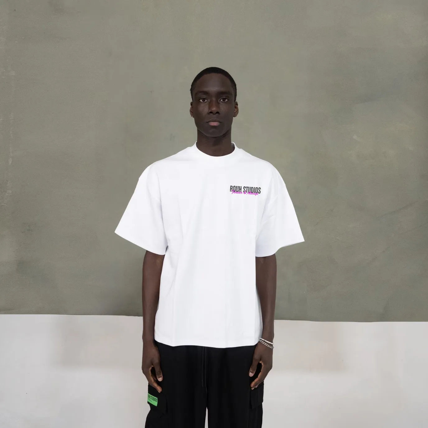 White and Pink Logo T-shirt