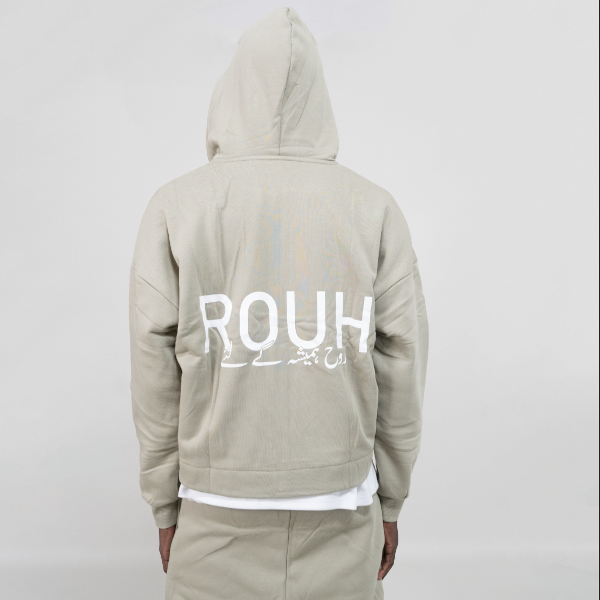 ROUH - OLIVE GREEN DOUBLE ZIP HOODIE