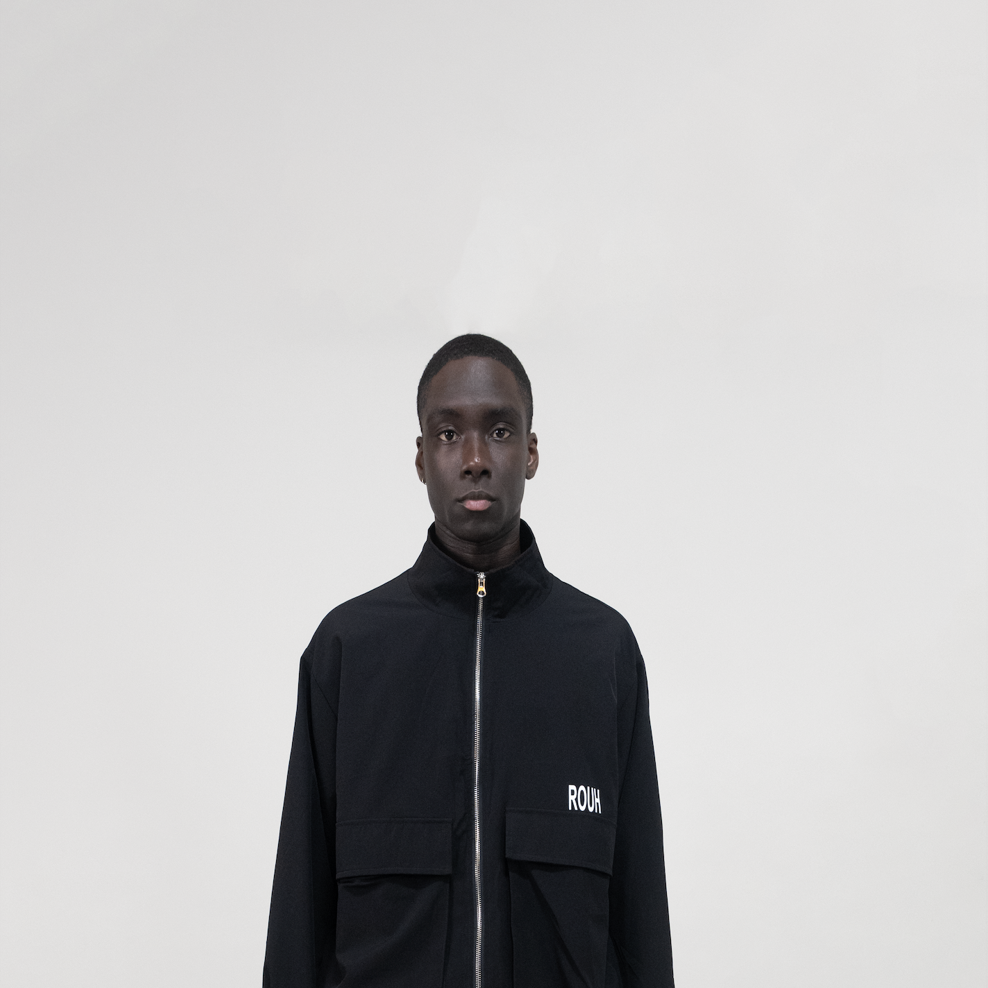 ROUH - CROPPED CARGO JACKET - BLACK