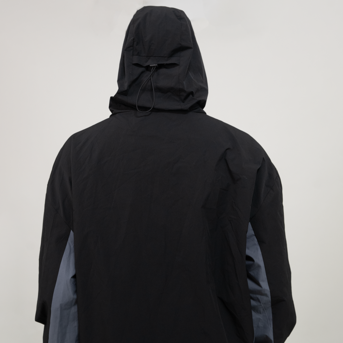ROUH - NYLON PANELLED TRACK JACKET - BLACK GREY